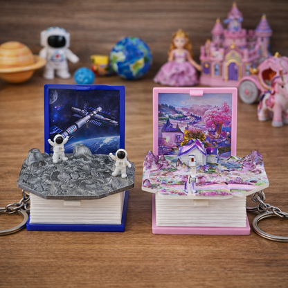 Mini Libro Sorpresa 3D – Llavero Pop-Up